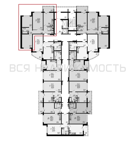 3-комнатная квартира, 73.5кв.м - изображение 1