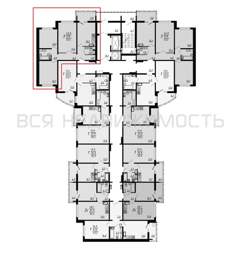 3-комнатная квартира, 74.4кв.м - изображение 1