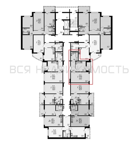 1-комнатная квартира, 39.5кв.м - изображение 1