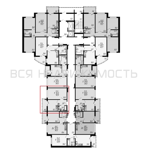 1-комнатная квартира, 35.9кв.м - изображение 1