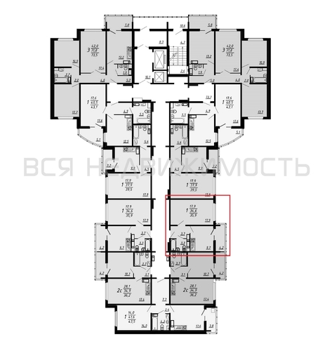 1-комнатная квартира, 35.9кв.м - изображение 1