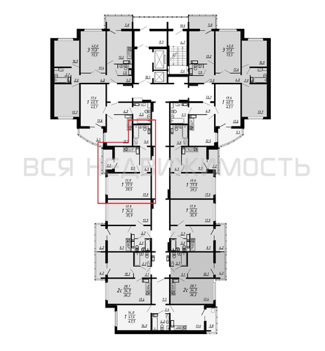 1-комнатная квартира, 39.5кв.м - изображение 1