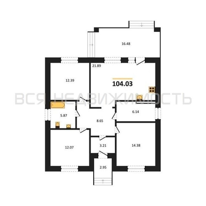 3-комнатная квартира, 104.03кв.м - изображение