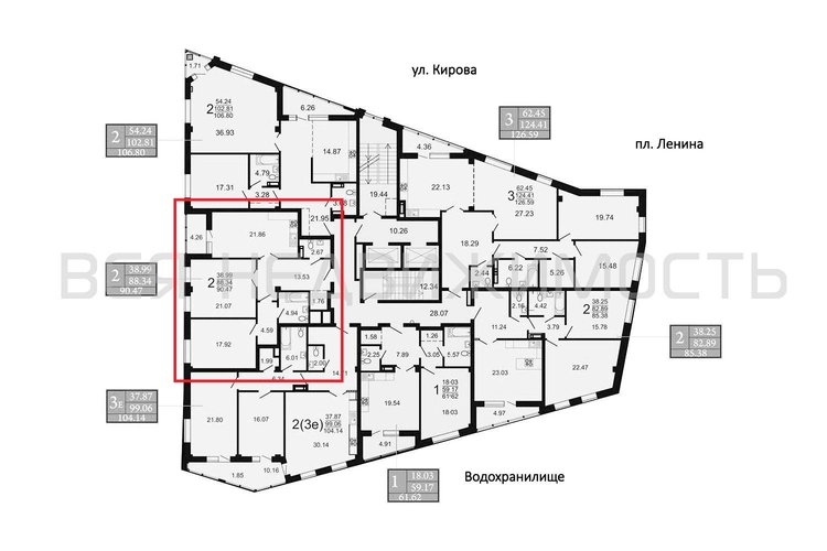 2-комнатная квартира, 89.93кв.м - изображение 1