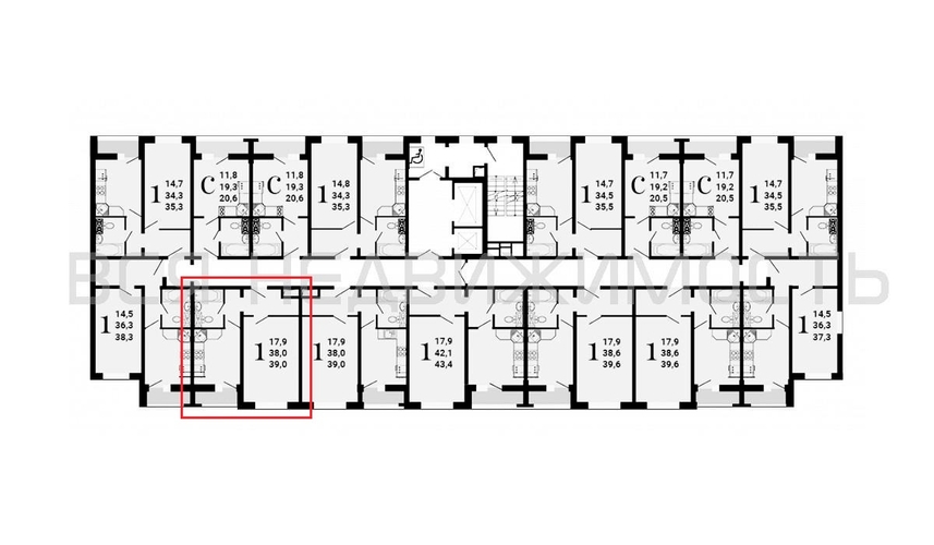 1-комнатная квартира, 39кв.м - изображение 1