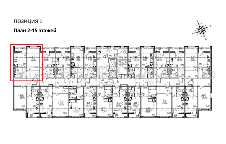 1-комнатная квартира, 36.29кв.м - изображение 1