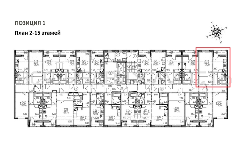 1-комнатная квартира, 36.29кв.м - изображение 1