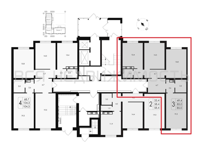 3-комнатная квартира, 85кв.м - изображение 1
