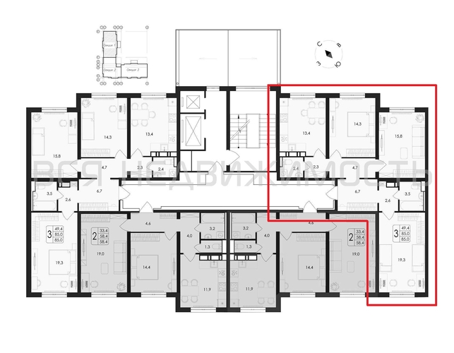 3-комнатная квартира, 85кв.м - изображение 1