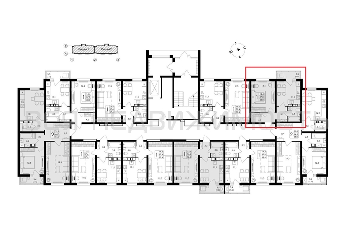 1-комнатная квартира, 38кв.м - изображение 1