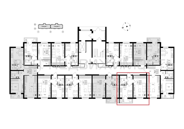 1-комнатная квартира, 38.4кв.м - изображение 1