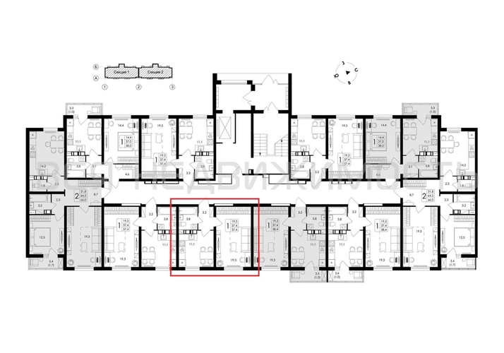 1-комнатная квартира, 37.4кв.м - изображение 1