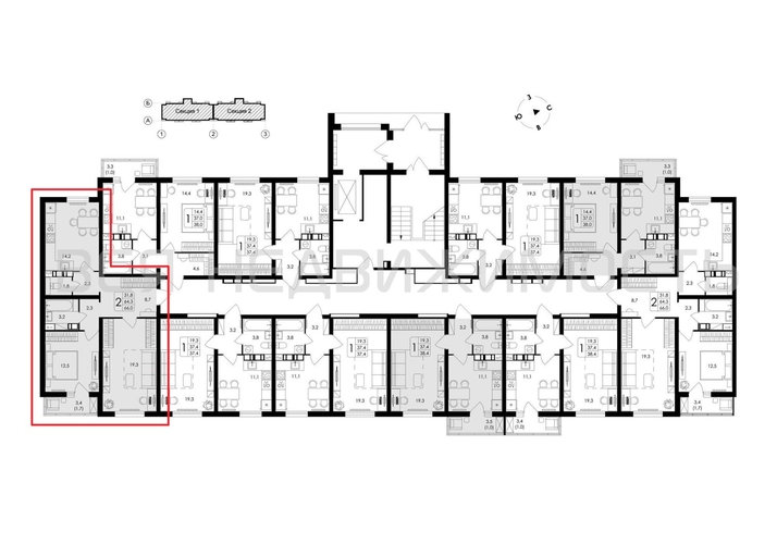 2-комнатная квартира, 66кв.м - изображение 1