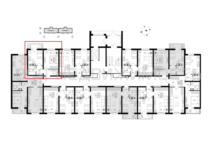 1-комнатная квартира, 38кв.м - изображение 1