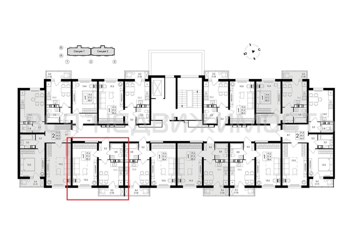 1-комнатная квартира, 38.4кв.м - изображение 1