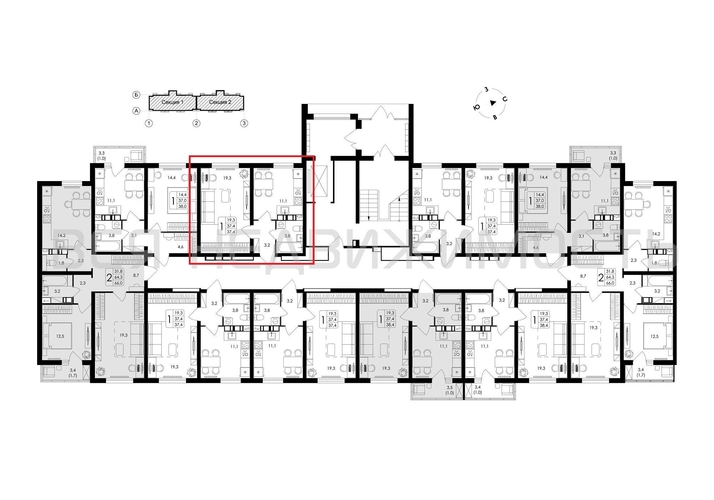 1-комнатная квартира, 37.4кв.м - изображение 1