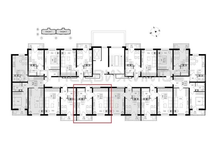 1-комнатная квартира, 38.4кв.м - изображение 1