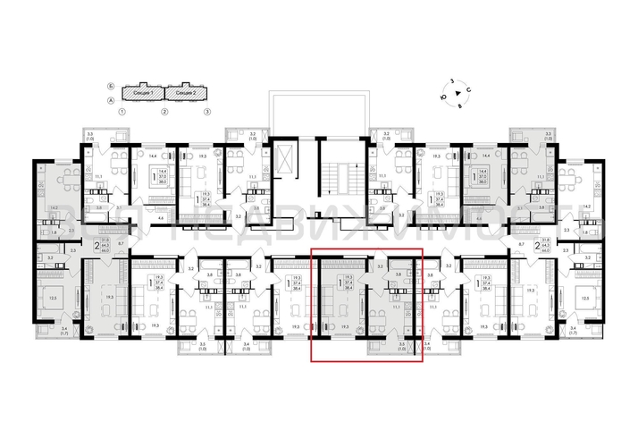 1-комнатная квартира, 38.4кв.м - изображение 1