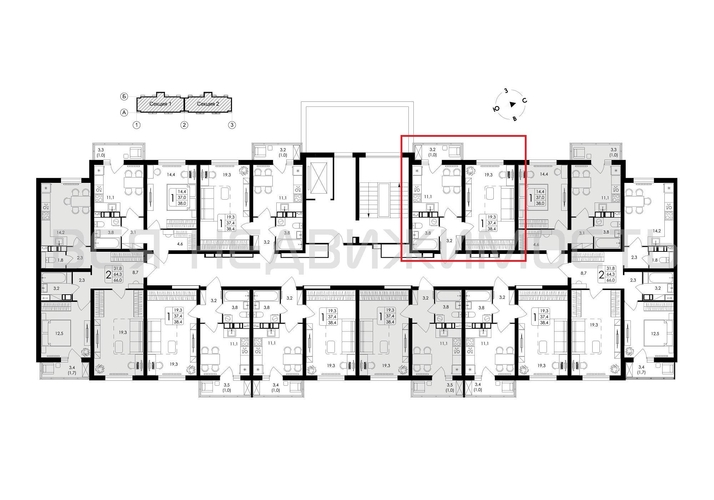 1-комнатная квартира, 38.4кв.м - изображение 1