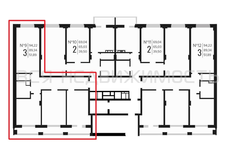 3-комнатная квартира, 93.2кв.м - изображение 1