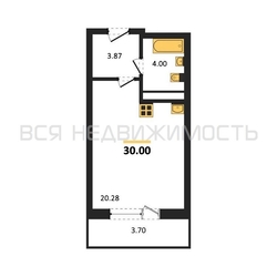 квартира-студия, 30кв.м. квартира-студия, 30кв.м. - изображение 1