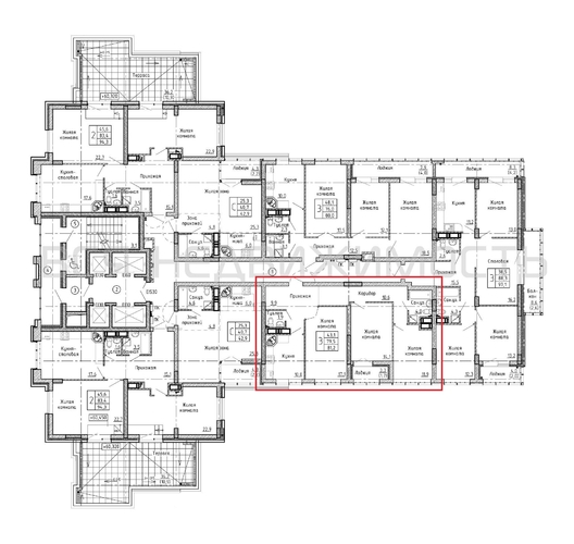 3-комнатная квартира, 81.2кв.м - изображение 1