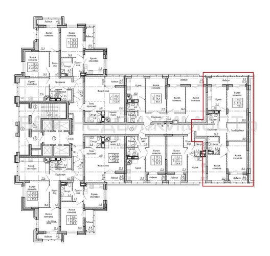 3-комнатная квартира, 93.3кв.м - изображение 1