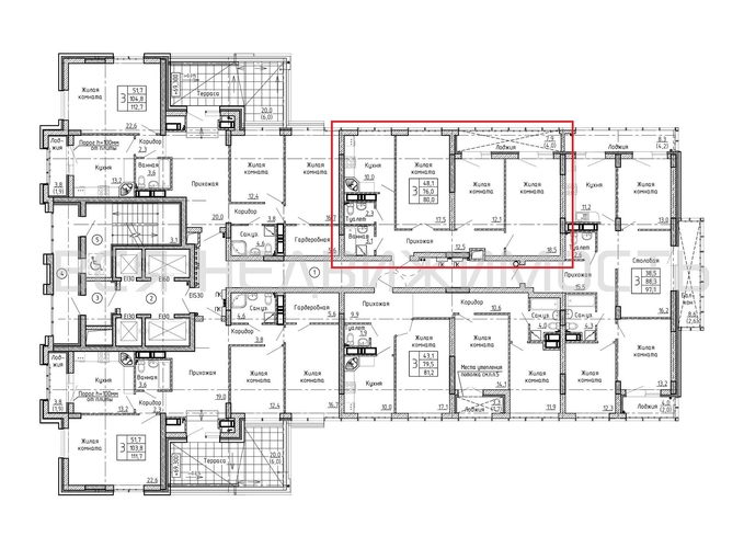 3-комнатная квартира, 80кв.м - изображение 1