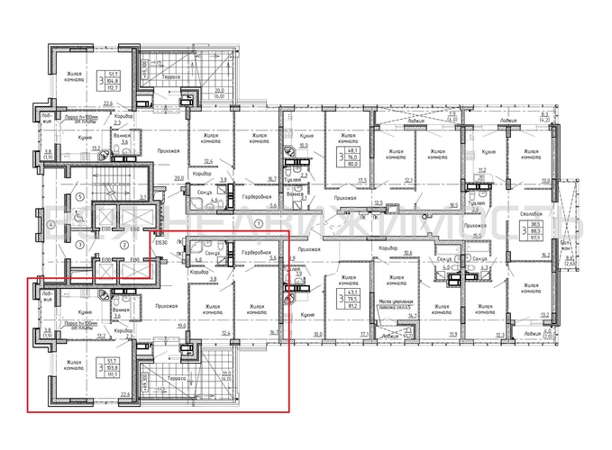 3-комнатная квартира, 111.7кв.м - изображение 1