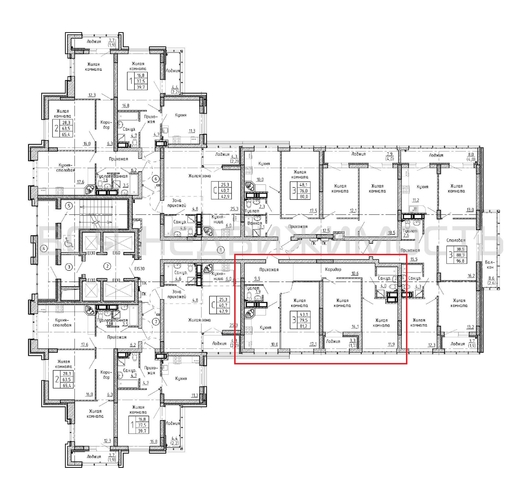 3-комнатная квартира, 81.2кв.м - изображение 1