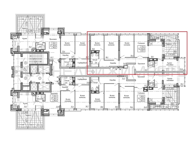 4-комнатная квартира, 127.1кв.м - изображение 1