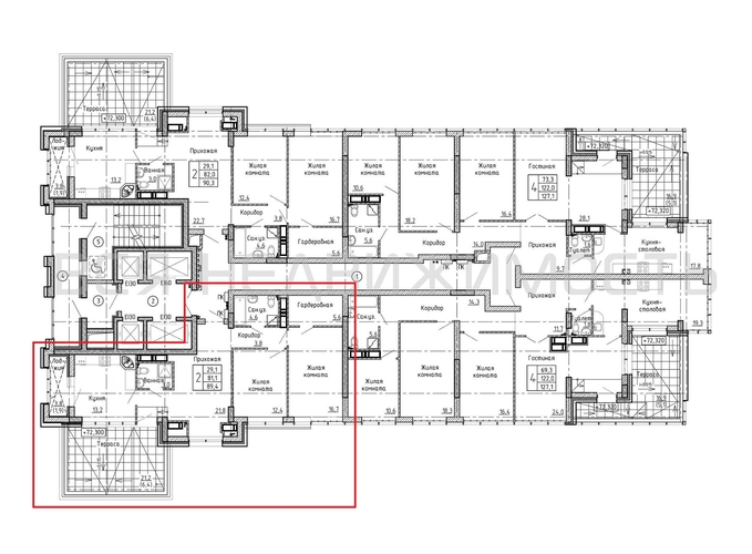 2-комнатная квартира, 89.4кв.м - изображение 1