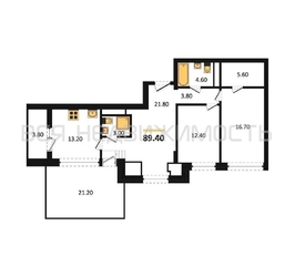 2-комнатная квартира, 89.4кв.м - изображение 1