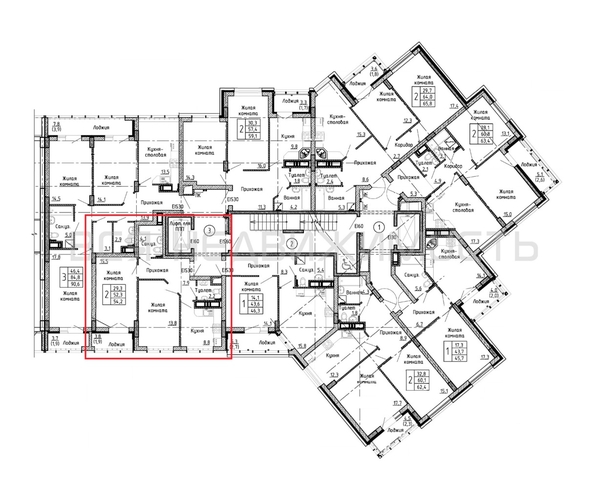 2-комнатная квартира, 54.2кв.м - изображение 1