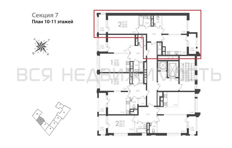 2-комнатная квартира, 60.05кв.м - изображение 1