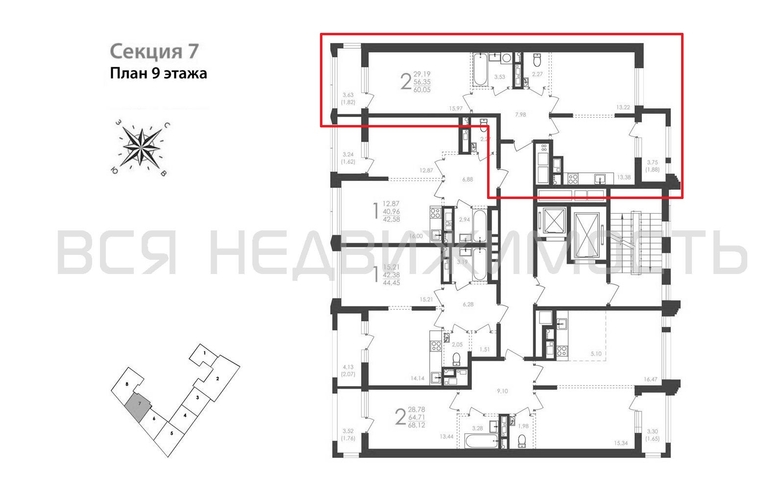 2-комнатная квартира, 60.05кв.м - изображение 1