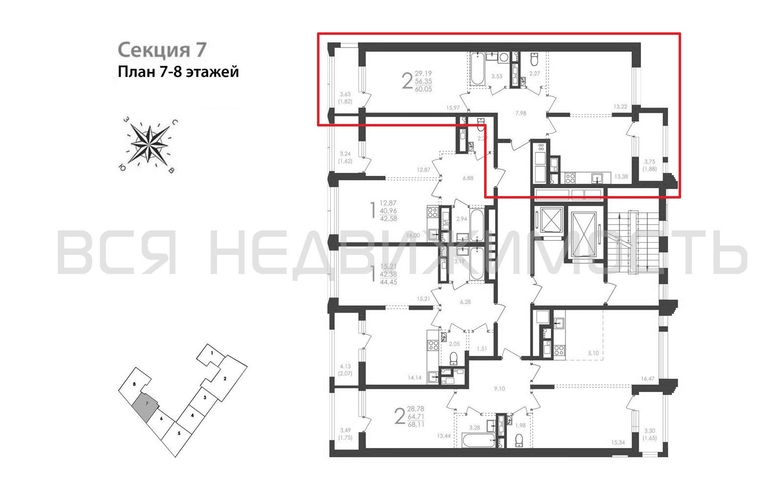 2-комнатная квартира, 60.05кв.м - изображение 1