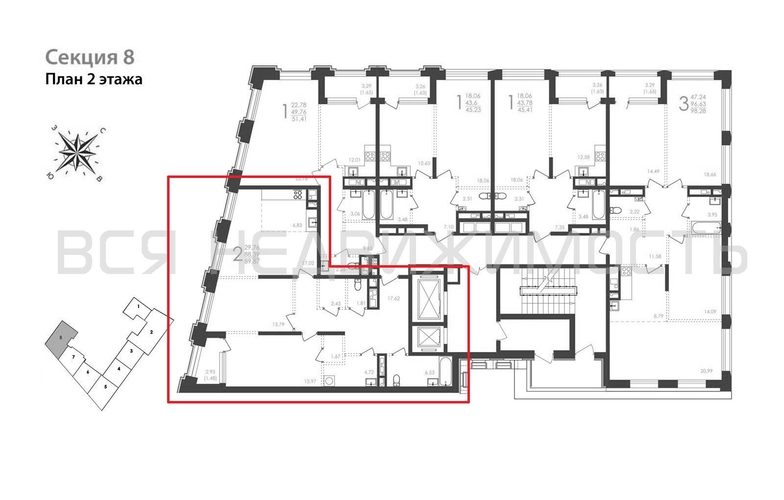 2-комнатная квартира, 89.87кв.м - изображение 1