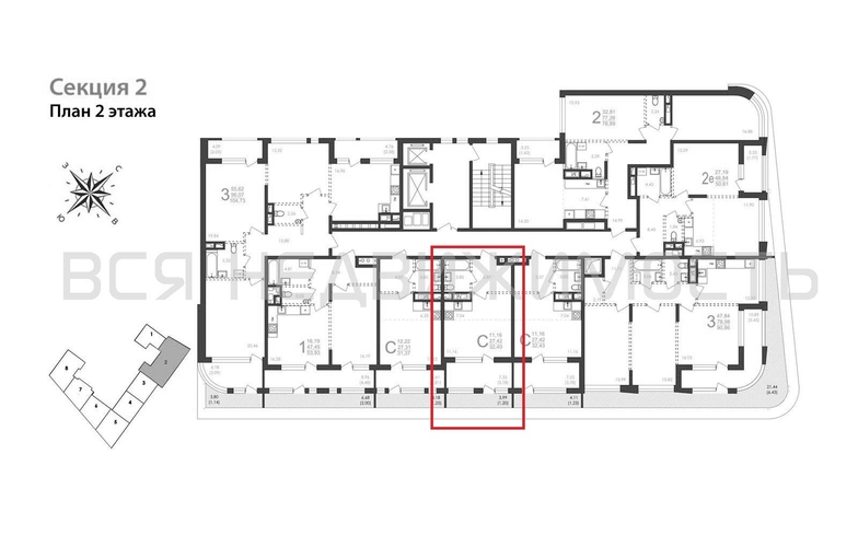 квартира-студия, 32,4кв.м. - изображение 1