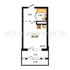 квартира-студия, 31,37кв.м. - изображение 1 квартира-студия, 31,37кв.м. - изображение 1