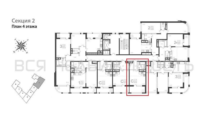 квартира-студия, 30,98кв.м. - изображение 1