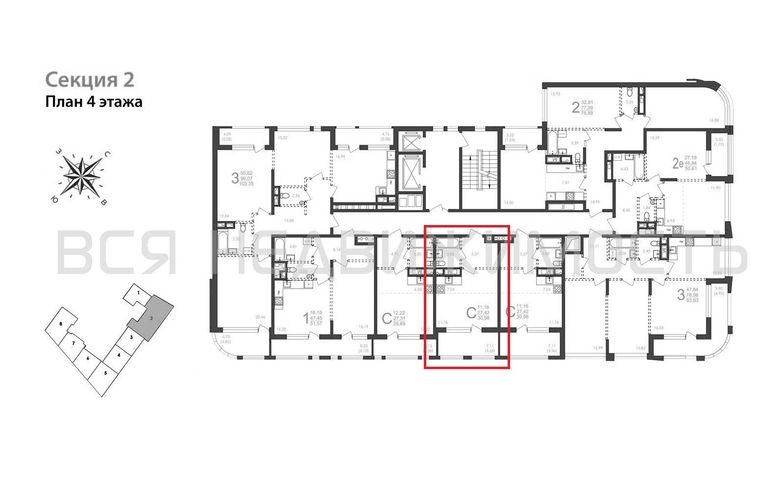 квартира-студия, 30,98кв.м. - изображение 1