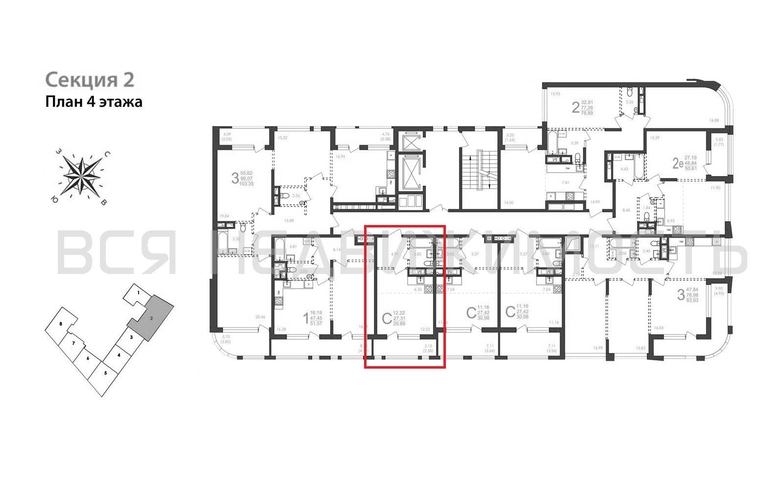 квартира-студия, 29,89кв.м. - изображение 1