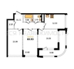 3-комнатная квартира, 83.93кв.м - изображение 1