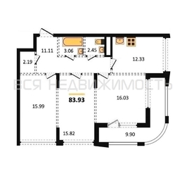 3-комнатная квартира, 83.93кв.м - изображение 1