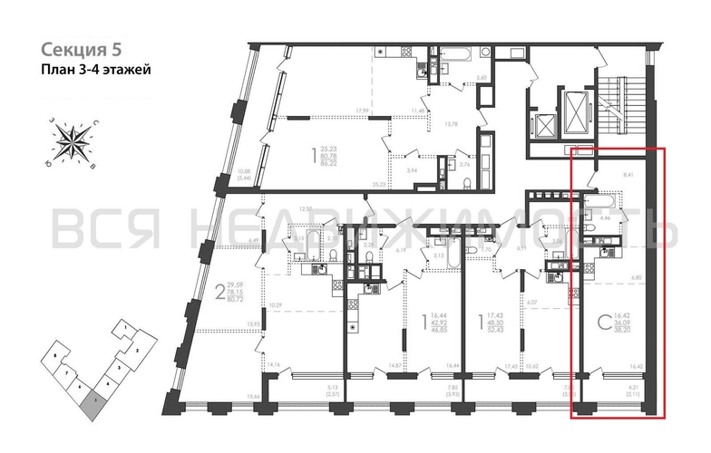 квартира-студия, 38,2кв.м. - изображение 1