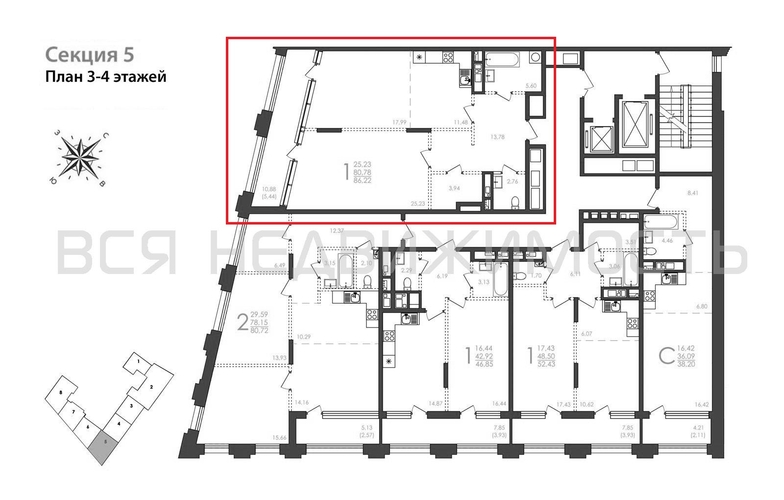 1-комнатная квартира, 86.22кв.м - изображение 1