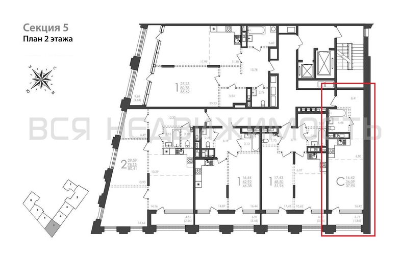 квартира-студия, 37,95кв.м. - изображение 1