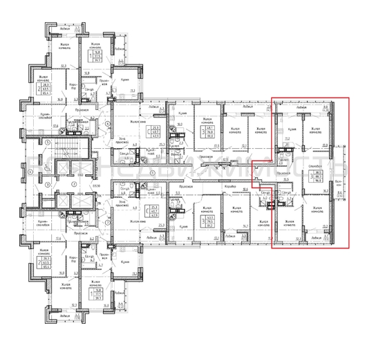 4-комнатная квартира, 96.8кв.м - изображение 1