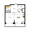 1-комнатная квартира, 42.45кв.м - изображение 1 1-комнатная квартира, 42.45кв.м - изображение 1